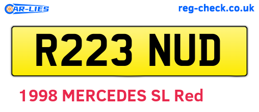 R223NUD are the vehicle registration plates.
