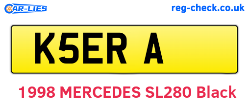 K5ERA are the vehicle registration plates.