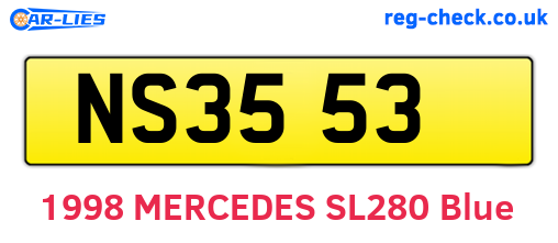 NS3553 are the vehicle registration plates.