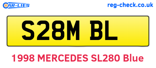 S28MBL are the vehicle registration plates.
