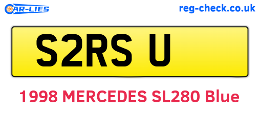S2RSU are the vehicle registration plates.