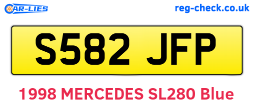 S582JFP are the vehicle registration plates.
