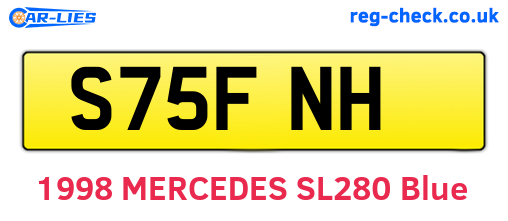 S75FNH are the vehicle registration plates.