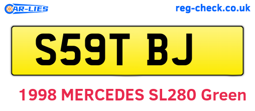 S59TBJ are the vehicle registration plates.