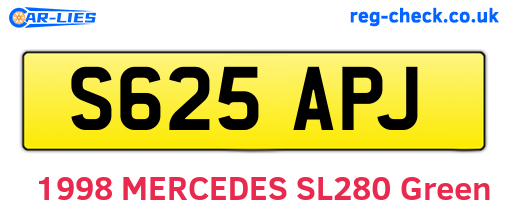 S625APJ are the vehicle registration plates.