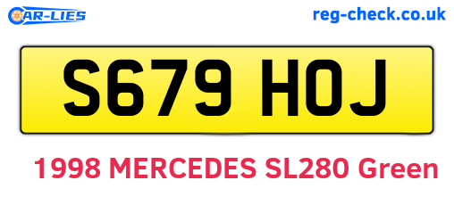 S679HOJ are the vehicle registration plates.