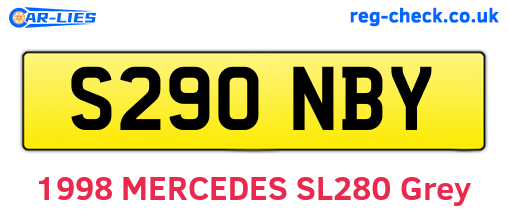S290NBY are the vehicle registration plates.