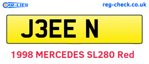 J3EEN are the vehicle registration plates.