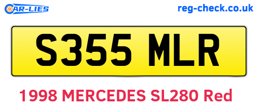 S355MLR are the vehicle registration plates.