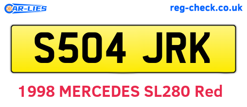 S504JRK are the vehicle registration plates.