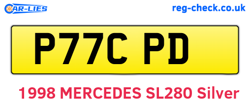 P77CPD are the vehicle registration plates.
