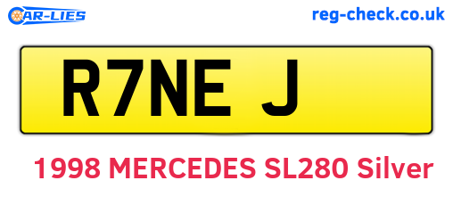 R7NEJ are the vehicle registration plates.