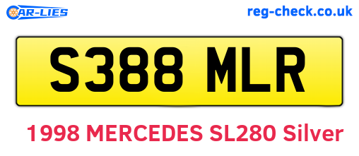 S388MLR are the vehicle registration plates.