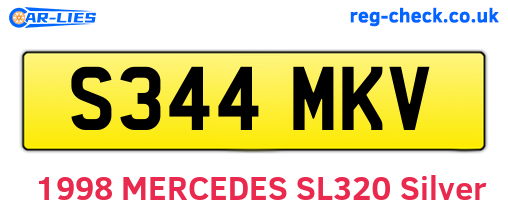 S344MKV are the vehicle registration plates.