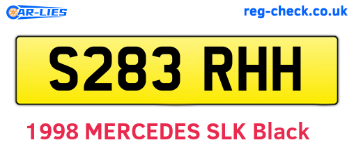 S283RHH are the vehicle registration plates.