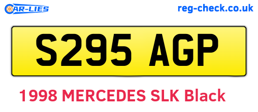 S295AGP are the vehicle registration plates.