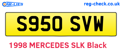 S950SVW are the vehicle registration plates.