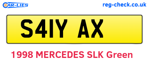 S41YAX are the vehicle registration plates.