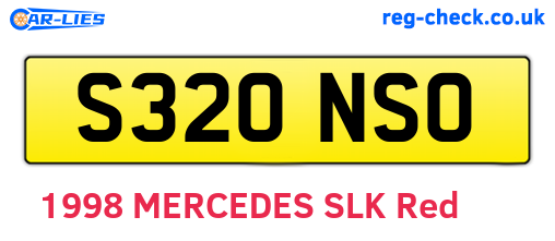 S320NSO are the vehicle registration plates.