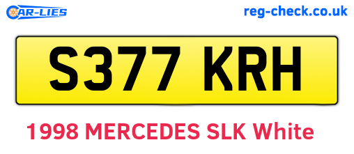 S377KRH are the vehicle registration plates.