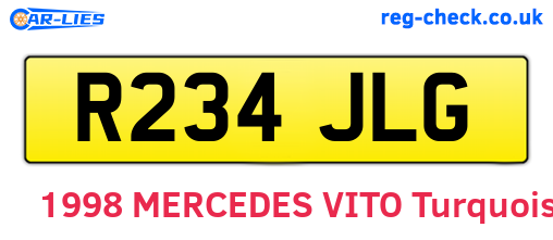 R234JLG are the vehicle registration plates.