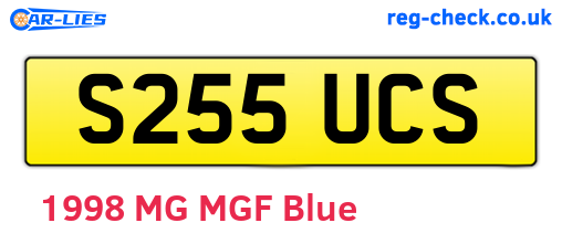 S255UCS are the vehicle registration plates.