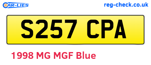 S257CPA are the vehicle registration plates.