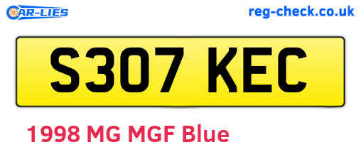 S307KEC are the vehicle registration plates.