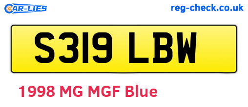 S319LBW are the vehicle registration plates.