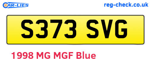 S373SVG are the vehicle registration plates.
