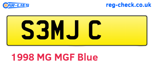 S3MJC are the vehicle registration plates.