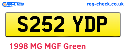 S252YDP are the vehicle registration plates.