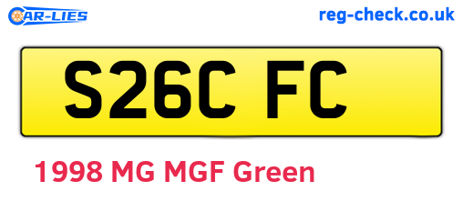 S26CFC are the vehicle registration plates.
