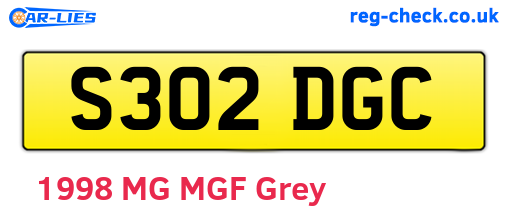 S302DGC are the vehicle registration plates.