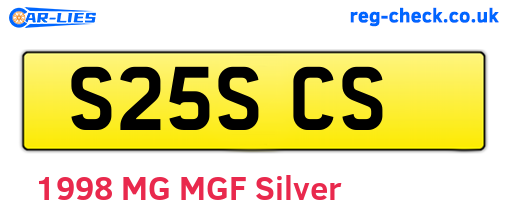 S25SCS are the vehicle registration plates.