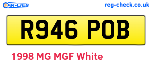R946POB are the vehicle registration plates.