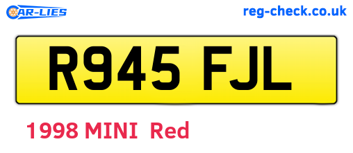 R945FJL are the vehicle registration plates.