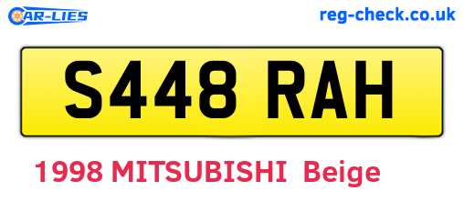 S448RAH are the vehicle registration plates.
