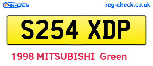 S254XDP are the vehicle registration plates.