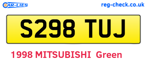 S298TUJ are the vehicle registration plates.