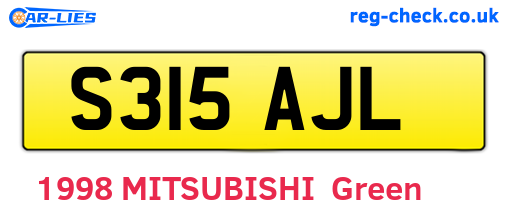 S315AJL are the vehicle registration plates.