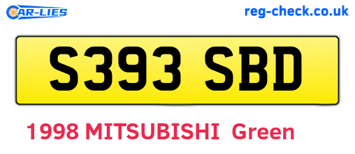 S393SBD are the vehicle registration plates.