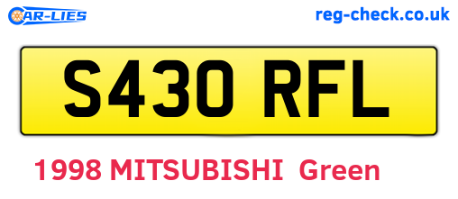 S430RFL are the vehicle registration plates.