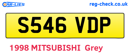 S546VDP are the vehicle registration plates.