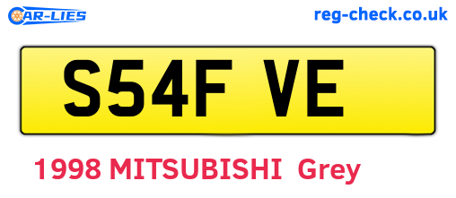 S54FVE are the vehicle registration plates.