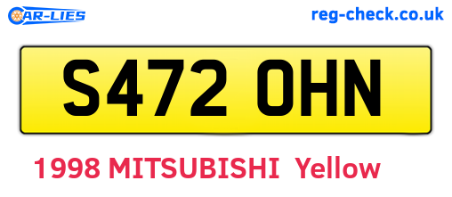 S472OHN are the vehicle registration plates.