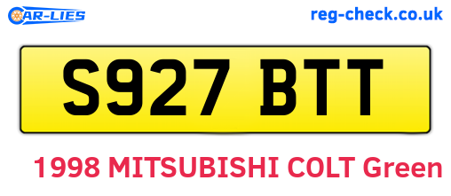 S927BTT are the vehicle registration plates.