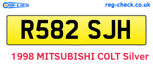 R582SJH are the vehicle registration plates.