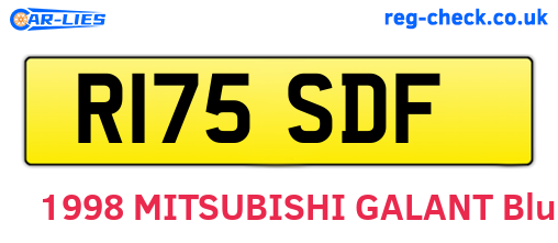 R175SDF are the vehicle registration plates.