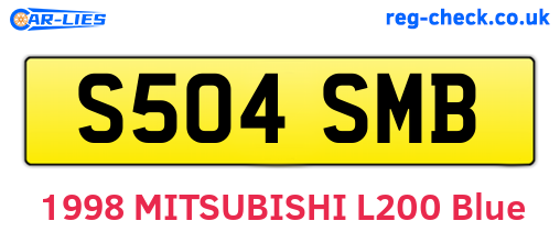 S504SMB are the vehicle registration plates.